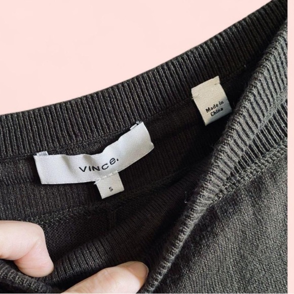 Vince Knit Sweater Pants set Sz Small Green Wide Leg Cropped Outfit - Picture 13 of 14